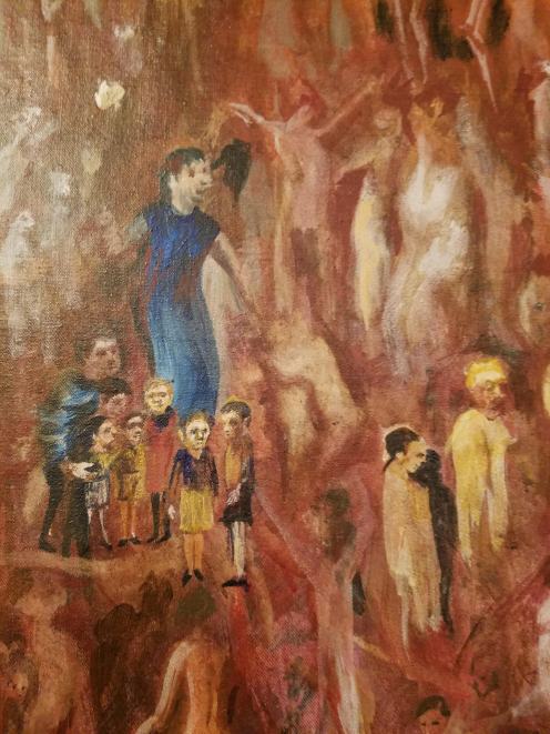 The tiny people in the painting
